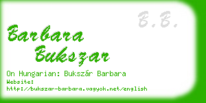 barbara bukszar business card